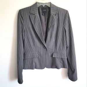MyMichelle Gray Pin stripe Blazer Juniors Size Large